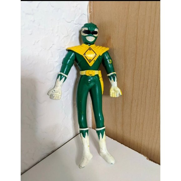Vintage Bendable Mighty Morphin Power Rangers Figures. The white Power Ranger, t - Picture 2 of 4